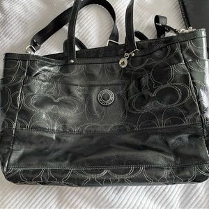 Black Coach briefcase/baby bag
